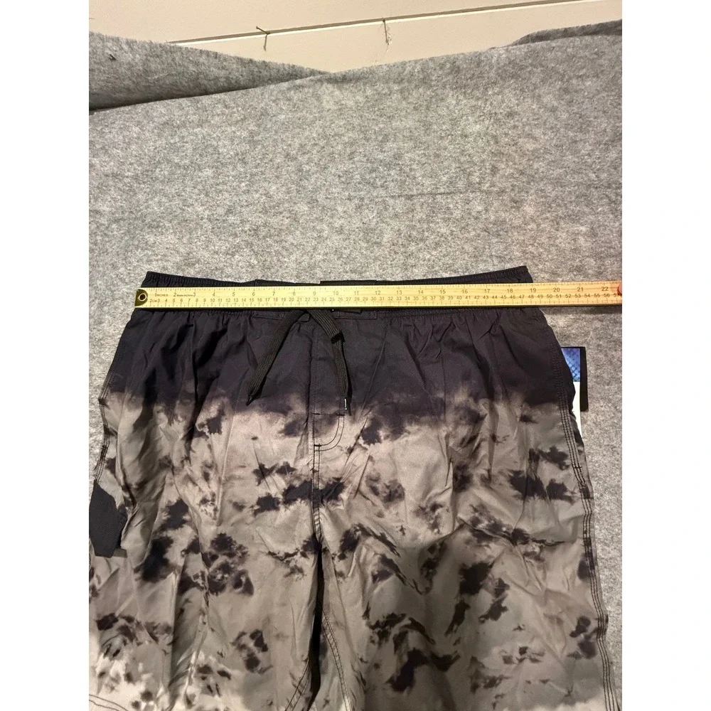 Kanu Surf Vibration Men Swim Trunks XXL‎ Black Grey Tie Dye Board Shorts NWT